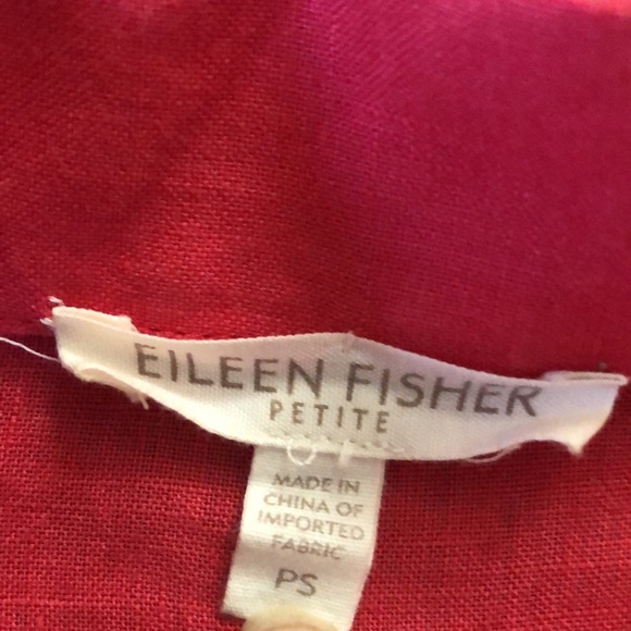 🌺Eileen Fisher Linen button down cuff sleeved, collared shirt / cardigan - Picture 6 of 9